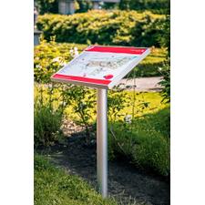 Aluminum Lectern-Style Display "Slide"