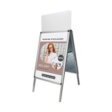 Silver Poster Stand incl. Header Board