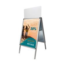 Poster Stand, silver incl. Header Board