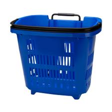 Roller Basket on Wheels with Telescopic Handle - 34 Litres