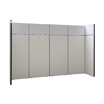 FlexiSlot-® Slatwall Exhibition Stand "Style Black" - 3900 x 800 mm Headstand