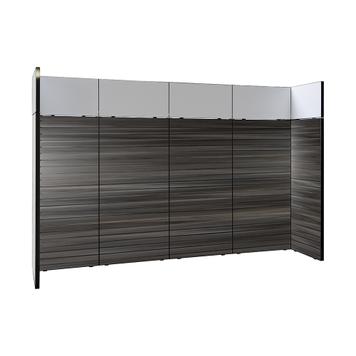 FlexiSlot-® Slatwall Exhibition Stand "Style Black" - 3900 x 800 mm Headstand