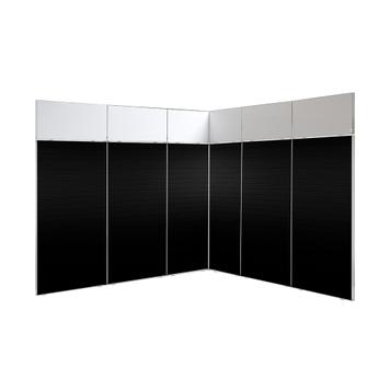 FlexiSlot-® Slatwall Exhibition Stand "Style" - 2850 x 2800 mm Corner Stand