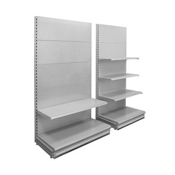 Shelf System "Eden", Metal Shelving with Pegwall Back Panel