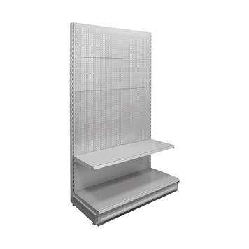 Shelf System "Eden", Metal Shelving with Pegwall Back Panel