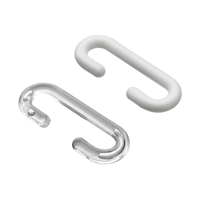 Plastic C-Hook in White or Transparent