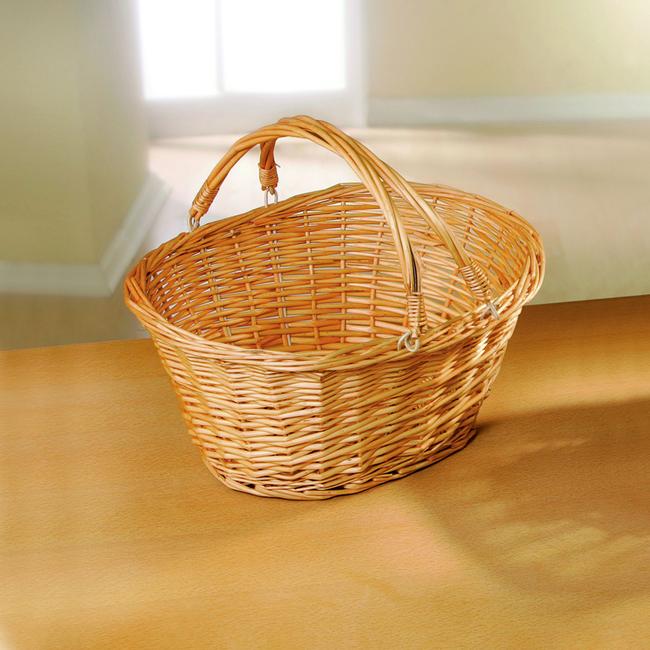 Willow Shopping Basket with Handle