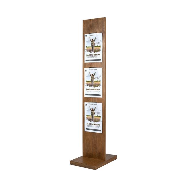 Poster Stand Madera with clamps