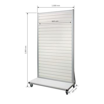 Mobile FlexiSlot® Slatwall Gondola End Cap "Quattro"