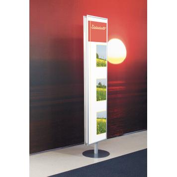 Poster Stand with A4 Leaflet Holders "Quattro"