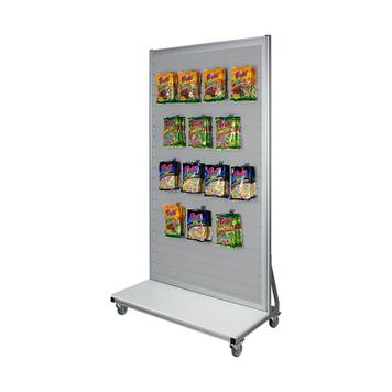 Mobile FlexiSlot® Slatwall Gondola End Cap "Quattro"