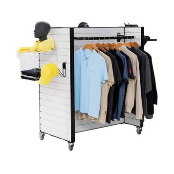 Mobile FlexiSlot® Slatwall Gondola Shelf "Style Black"