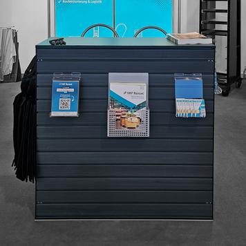 FlexiSlot® Slatwall Exhibition Counter "Construct Black”