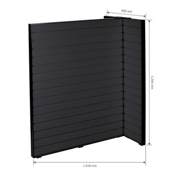 FlexiSlot® Slatwall T-Gondal Shelf "Style Black", small