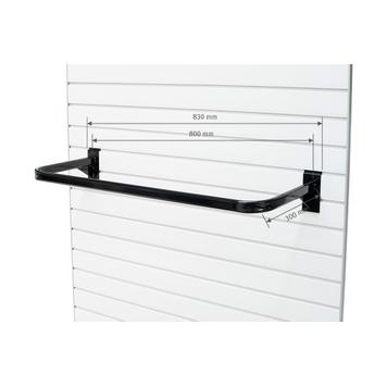 FlexiSlot® Slatwall Clothing Rail Black