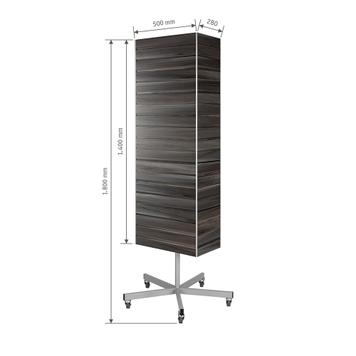 Mobile FlexiSlot® Slatwall Sales Display - rotatable