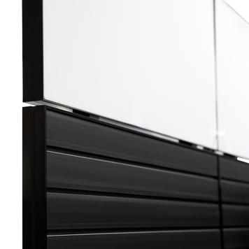 FlexiSlot-® Slatwall Exhibition Stand "Style Black" - 3900 x 800 mm Headstand