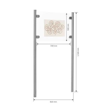 Company Sign "Straight-Line Entrance" with acrylic panel