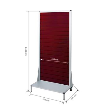 Mobile FlexiSlot® Slatwall Gondola Head Display "Construct Entrance"