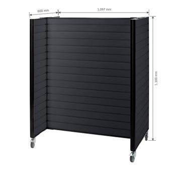 Mobile FlexiSlot® Slatwall Gondola Shelf "Style Black"