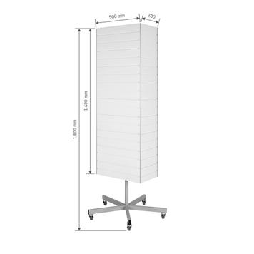 Mobile FlexiSlot® Slatwall Sales Display - rotatable