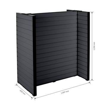 FlexiSlot® Slatwall Gondola Shelf "Style Black"