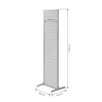 FlexiSlot® Slatwall Tower "Construct Slim"