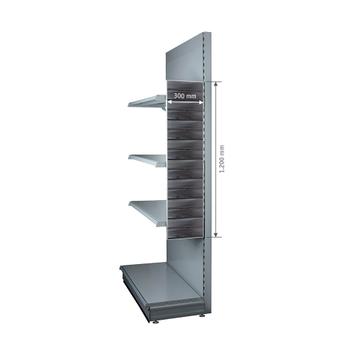 FlexiSlot® Slatwall Tile for lateral suspension in shelving systems