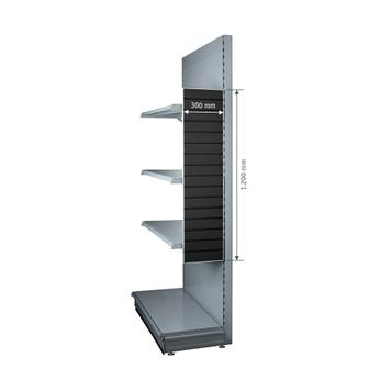 FlexiSlot® Slatwall Tile for lateral suspension in shelving systems